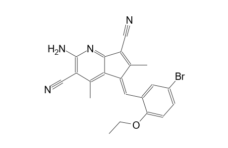 (5E)-2-amino-5-(5-bromo-2-ethoxybenzylidene)-4,6-dimethyl-5H-cyclopenta[b]pyridine-3,7-dicarbonitrile