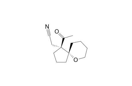 (1S*,5S*)-1-Acetyl-6-oxaspiro[4.5]dec-1-ylacetonitrile