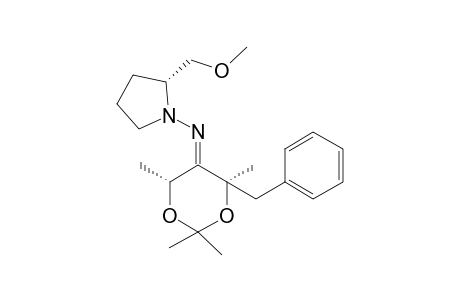 (E/Z)-N-{(4R,6R)-4-Benzyl-2,2,4,6-tetramethyl-1,3-dioxan-5-ylidene}-N-[(2'R)-2'-methoxymethyl)tetrahydro-1'H-1'-pyrrolyl]amine