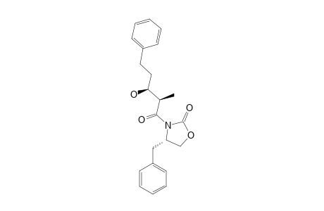 (4R)-4-BENZYL-3-[(2R,3S)-3-HYDROXY-2-METHYL-5-PHENYLPENTANOYL]-1,3-OXAZOLIDIN-2-ONE