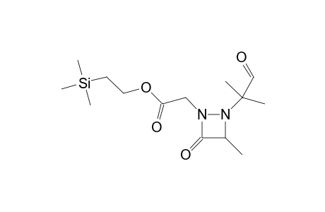 4-Methyl-1-(2-methyl-1-oxoprop-2-yl)-2-[((2-trimethylsilyl)ethoxy)carbonyl)methyl]-1,2-diazetidin-3-one