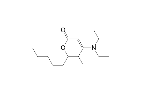 2H-Pyran-2-one, 4-(diethylamino)-5,6-dihydro-5-methyl-6-pentyl-