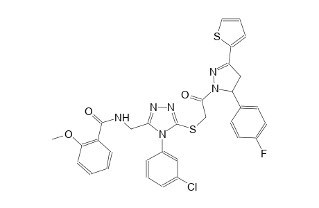 benzamide, N-[[4-(3-chlorophenyl)-5-[[2-[5-(4-fluorophenyl)-4,5-dihydro-3-(2-thienyl)-1H-pyrazol-1-yl]-2-oxoethyl]thio]-4H-1,2,4-triazol-3-yl]methyl]-2-methoxy-