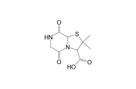 2,2-Dimethyl-5,8-bis(oxidanylidene)-3,6,7,8a-tetrahydro-[1,3]thiazolo[3,2-a]pyrazine-3-carboxylic acid