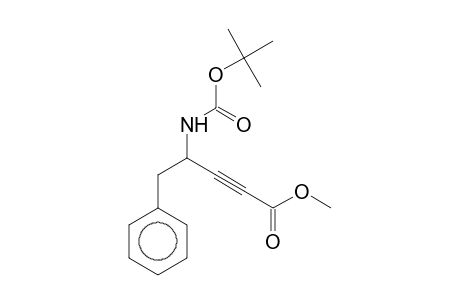 2-Pentynoic acid, 4-[(t-butoxycarbonyl)amino]-(5S)-phenyl-, methyl ester