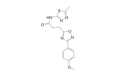 3-[3-(4-methoxyphenyl)-1,2,4-oxadiazol-5-yl]-N-(5-methyl-1,3,4-thiadiazol-2-yl)propanamide