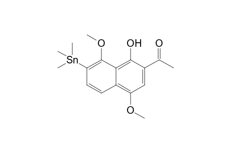 2-Acetyl-7-(trimethylstannyl)-4,8-dimethoxy-1-naphthol