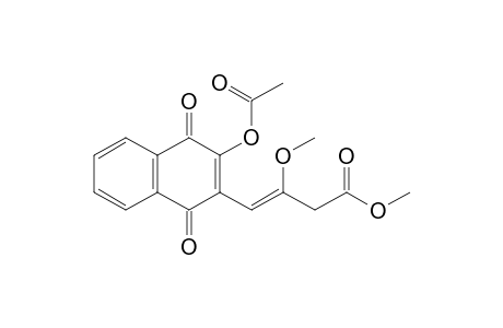 Methyl 4-(3'-acetoxy-1',4'-dioxo-1',4'-dihydronaphthalen-2'-yl)-3-methoxybut-3-enoate