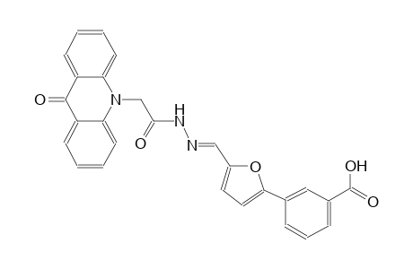 10-acridineacetic acid, 9,10-dihydro-9-oxo-, 2-[(E)-[5-(3-carboxyphenyl)-2-furanyl]methylidene]hydrazide
