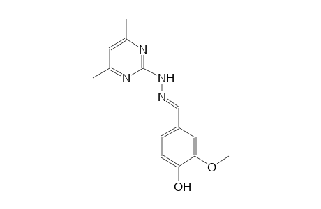 4-hydroxy-3-methoxybenzaldehyde (4,6-dimethyl-2-pyrimidinyl)hydrazone