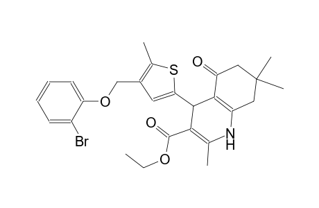 ethyl 4-{4-[(2-bromophenoxy)methyl]-5-methyl-2-thienyl}-2,7,7-trimethyl-5-oxo-1,4,5,6,7,8-hexahydro-3-quinolinecarboxylate