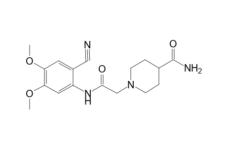1-Pyridineacetamide, 4-(aminocarbonyl)-N-(2-cyano-4,5-dimethoxyphenyl)hexahydro-