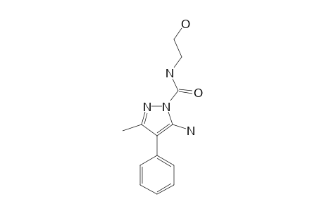 5-amino-N-(2-hydroxyethyl)-3-methyl-4-phenylpyrazole-1-carboxamide