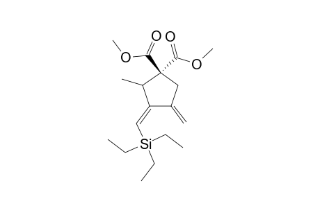 (Z)-1,1-DICARBOMETHOXY-2-METHYL-4-METHYLENE-3-(TRIETHYLSILYLMETHYLENE)-CYCLOPENTANE