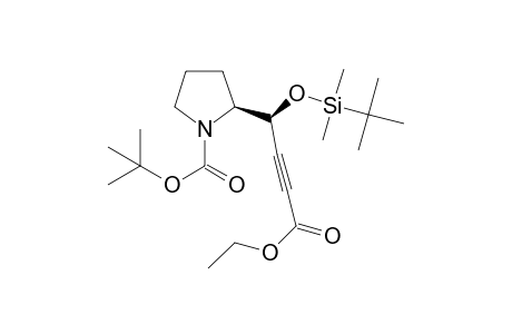 (2S,1'S)-N-(Butoxycarbonyl)-2-[1'-(t-butyldimethylsilyloxy)-3'-(ethoxycarbonyl)-2'-propynyl]-pyrrolidine