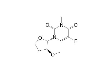 5-Fluoro-1-(trans-3-methoxytetrahydro-2-furanyl)-3-methyluracil