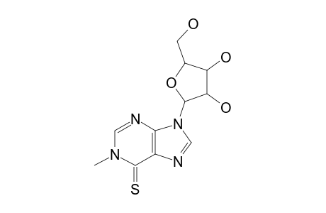 1-Methyl-9.beta.-D-ribofuranosyl-purine-6-thione