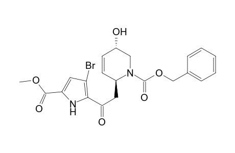 (3S,6S)-6-[2-(3-bromo-5-carbomethoxy-1H-pyrrol-2-yl)-2-keto-ethyl]-3-hydroxy-3,6-dihydro-2H-pyridine-1-carboxylic acid benzyl ester