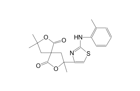 2,7-dioxaspiro[4.4]nonane-1,6-dione, 3,3,8-trimethyl-8-[2-[(2-methylphenyl)amino]-4-thiazolyl]-