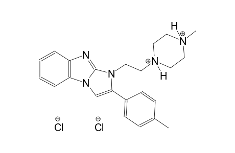 1-methyl-4-{2-[2-(4-methylphenyl)-1H-imidazo[1,2-a]benzimidazol-1-yl]ethyl}piperazinediium dichloride