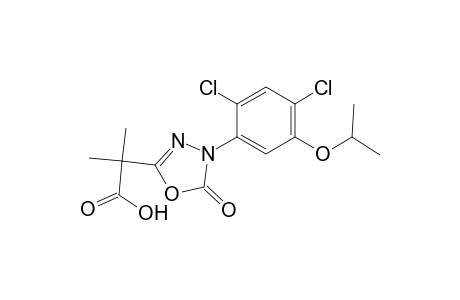 2-[4-(2,4-dichloro-5-isopropoxy-phenyl)-5-keto-1,3,4-oxadiazol-2-yl]-2-methyl-propionic acid