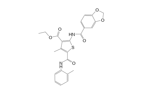 ethyl 2-[(1,3-benzodioxol-5-ylcarbonyl)amino]-4-methyl-5-(2-toluidinocarbonyl)-3-thiophenecarboxylate
