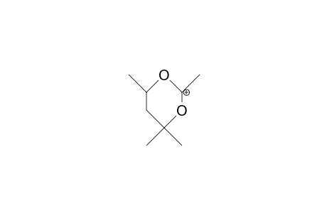 2,4,4,6-Tetramethyl-1,3-dioxan-2-ylium cation