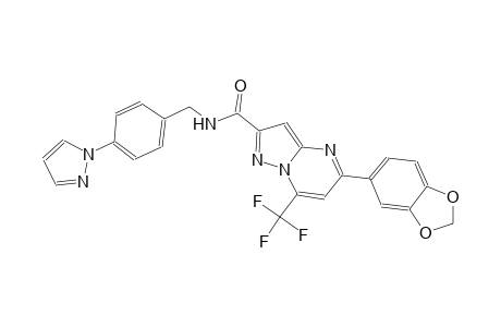 5-(1,3-benzodioxol-5-yl)-N-[4-(1H-pyrazol-1-yl)benzyl]-7-(trifluoromethyl)pyrazolo[1,5-a]pyrimidine-2-carboxamide