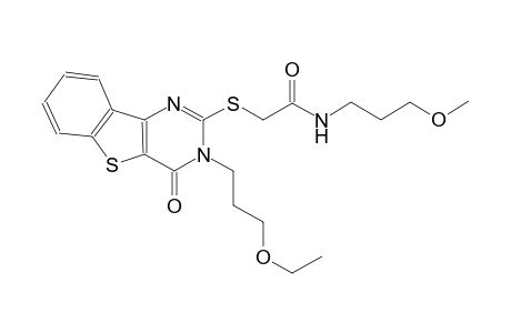 2-{[3-(3-ethoxypropyl)-4-oxo-3,4-dihydro[1]benzothieno[3,2-d]pyrimidin-2-yl]sulfanyl}-N-(3-methoxypropyl)acetamide