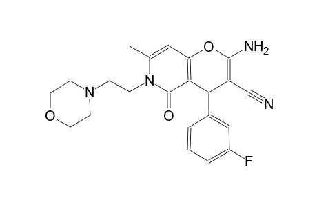 2-amino-4-(3-fluorophenyl)-7-methyl-6-[2-(4-morpholinyl)ethyl]-5-oxo-5,6-dihydro-4H-pyrano[3,2-c]pyridine-3-carbonitrile