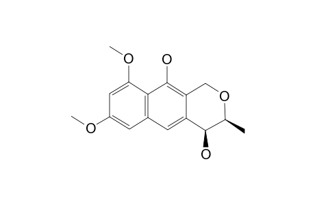 (3S,4S)-7,9-dimethoxy-3-methyl-3,4-dihydro-1H-benzo[g]isochromene-4,10-diol
