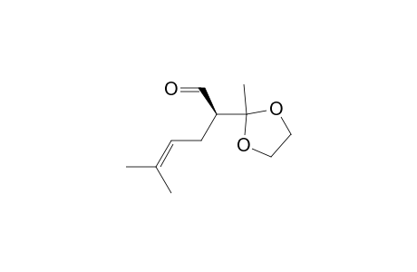 1,3-Dioxolane-2-acetaldehyde, 2-methyl-.alpha.-(3-methyl-2-butenyl)-, (S)-