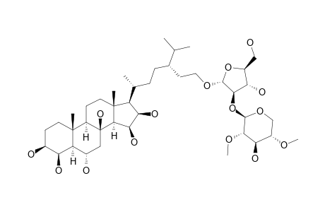 HALITYLOSIDE-H;(24R)-29-O-[2,4-DI-O-METHYL-BETA-D-XYLOPYRANOSYL-(1->2)-ALPHA-L-ARABINOFURANOSYL]-24-ETHYL-5-ALPHA-CHOLESTANE-3-BETA,4-BETA,6-ALPHA,8,15-BETA,16