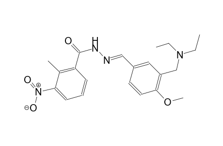 N'-((E)-{3-[(diethylamino)methyl]-4-methoxyphenyl}methylidene)-2-methyl-3-nitrobenzohydrazide