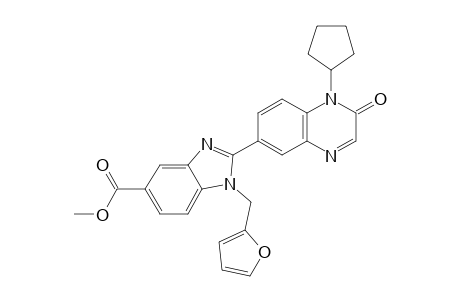 2-(1-Cyclopentyl-2-oxo-1,2-dihydro-quinoxalin-6-yl)-1-furan-2-ylmethyl-1H-benzoimidazole-5-carboxylic acid methyl ester