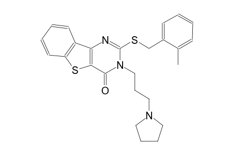 2-[(2-methylbenzyl)sulfanyl]-3-[3-(1-pyrrolidinyl)propyl][1]benzothieno[3,2-d]pyrimidin-4(3H)-one