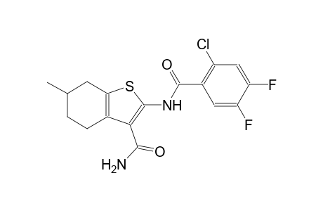 2-[(2-chloro-4,5-difluorobenzoyl)amino]-6-methyl-4,5,6,7-tetrahydro-1-benzothiophene-3-carboxamide