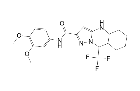 N-(3,4-dimethoxyphenyl)-9-(trifluoromethyl)-4,4a,5,6,7,8,8a,9-octahydropyrazolo[5,1-b]quinazoline-2-carboxamide