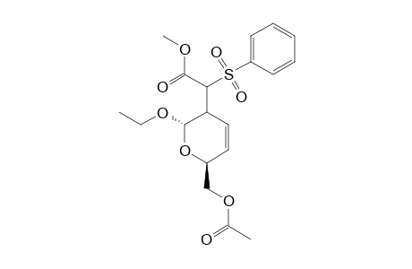 ETHYL-6-O-ACETYL-2,3,4-TRIDEOXY-2-[METHOXYCARBONYL-(PHENYLSULFONYL)-METHYL]-ALPHA-D-HEX-3-ENOPYRANOSIDE