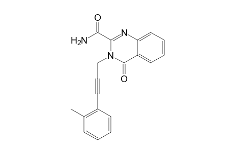 3-[3-(2-Methylphenyl)prop-2-yn-1-yl]-4-oxo-3,4-dihydroquinazoline-2-carboxamide