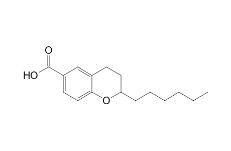 2-Hexyl-3,4-dihydro-2H-1-benzopyran-6-carboxylic acid