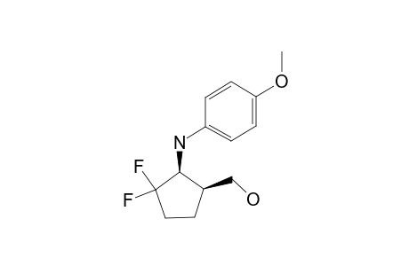 (+)-(2S,3S)-1,1-DIFLUORO-3-(HYDROXYMETHYL)-2-(4-METHOXYPHENYLAMINO)-1-CYCLOPENTANE