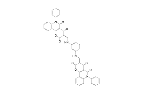 3,3'-((1,3-phenylenebis[azanediyl])bis(methanylylidene))bis(6-phenyl-2H-pyrano[3,2-c]quinoline-2,4,5(3H,6H)-trione)