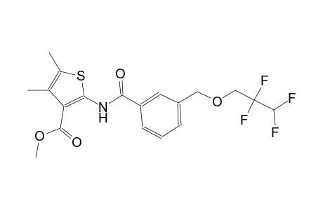 methyl 4,5-dimethyl-2-({3-[(2,2,3,3-tetrafluoropropoxy)methyl]benzoyl}amino)-3-thiophenecarboxylate