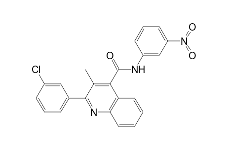 Quinoline-4-carboxamide, 2-(3-chlorophenyl)-3-methyl-N-(3-nitrophenyl)-