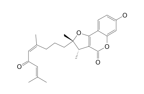 FUKANEFUROMARIN-D;2,3-DIHYDRO-7-HYDROXY-2R*,3R*-DIMETHYL-2-[4,8-DIMETHYL-4-(Z),7-NONADIEN-6-ONYL]-FURO-[3,2-C]-COUMARIN