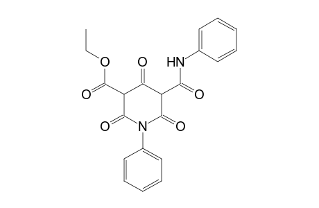 3-Piperidinecarboxylic acid, 2,4,6-trioxo-1-phenyl-5-[(phenylamino)carbonyl]-, ethyl ester