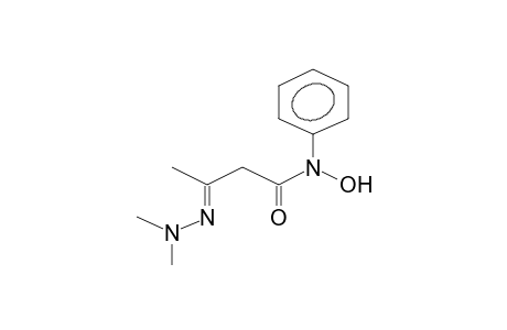 (E)-3-OXO-N-HYDROXY-N-PHENYLBUTANOYLAMIDE, N',N'-DIMETHYLHYDRAZONE