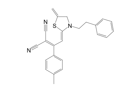 2-CYANO-4-(5-METHYLENE-3-PHENETHYLTHIAZOLIDIN-2-YLIDENE)-3-(4-TOLYL)-BUT-2-ENENITRILE