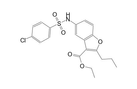 3-benzofurancarboxylic acid, 5-[[(4-chlorophenyl)sulfonyl]amino]-2-propyl-, ethyl ester